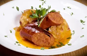 Hearty Azorean Roasted Chouriço and Potatoes Recipe