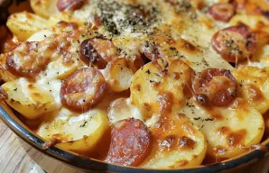Yum Portuguese Potato and Chouriço Gratin Recipe
