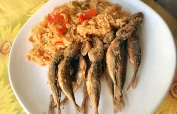 Portuguese Fried Horse Mackerel with Rice Recipe
