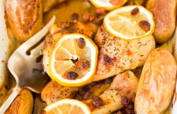 Yum Roasted Chicken Legs with Potatoes Recipe