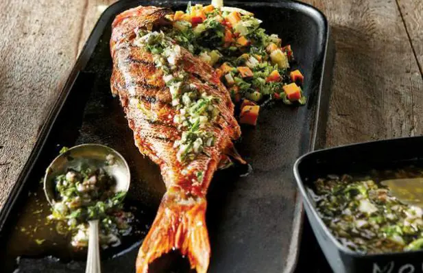 Portuguese Grilled Red Snapper with Parsley Sauce Recipe