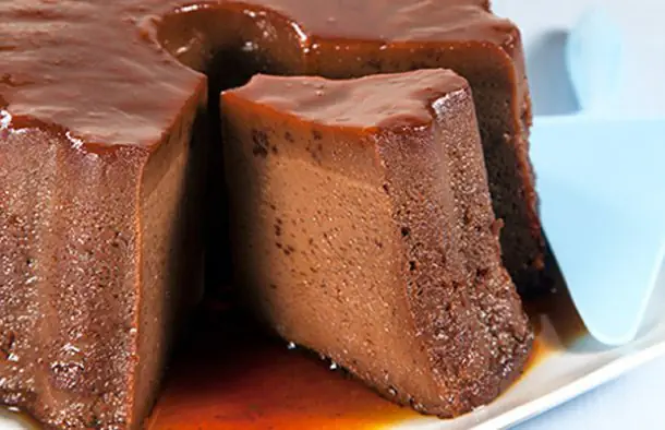 Portuguese Chocolate Pudding with Caramel Recipe