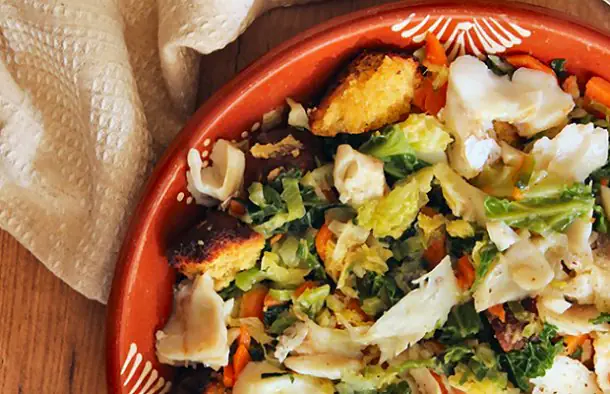 Tasty Portuguese Cod with Corn Bread Recipe