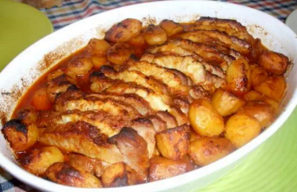 Portuguese Tender Pork Loin with Pineapple Recipe