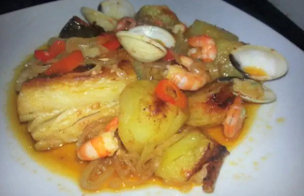 Yum Portuguese Baked Cod and Shrimp Recipe