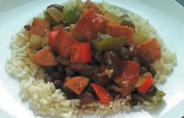 Portuguese Rice and Beans with Linguiça Recipe