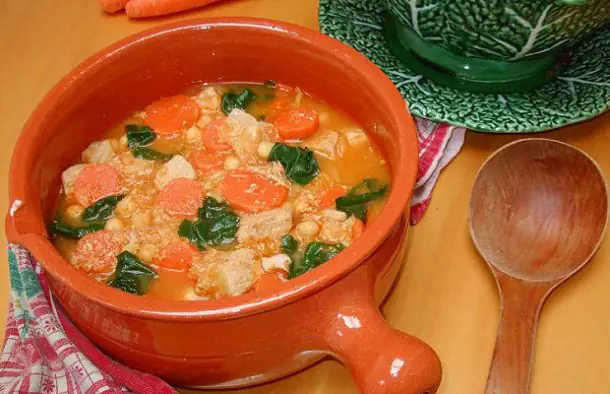 Easy Portuguese Pork and Chickpea Soup Recipe