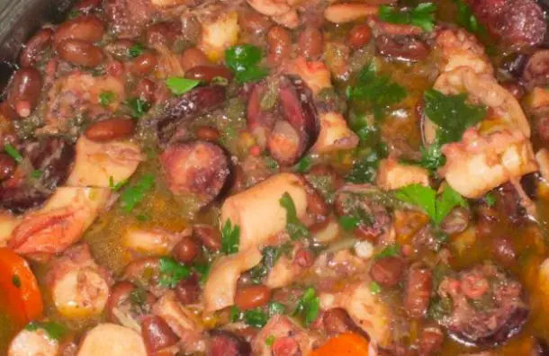 Yum Portuguese Octopus and Bean Stew Recipe