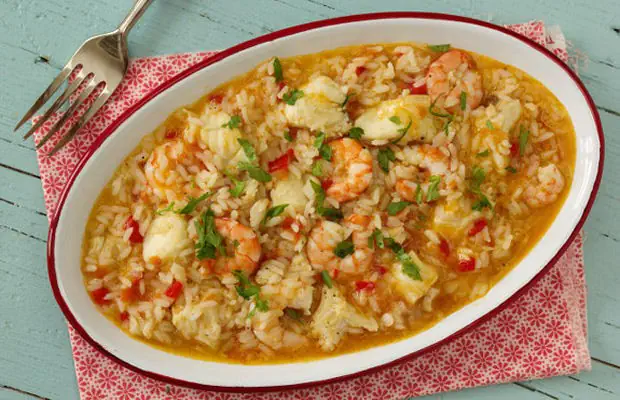 Portuguese Flavorful Fish and Shrimp Rice Recipe