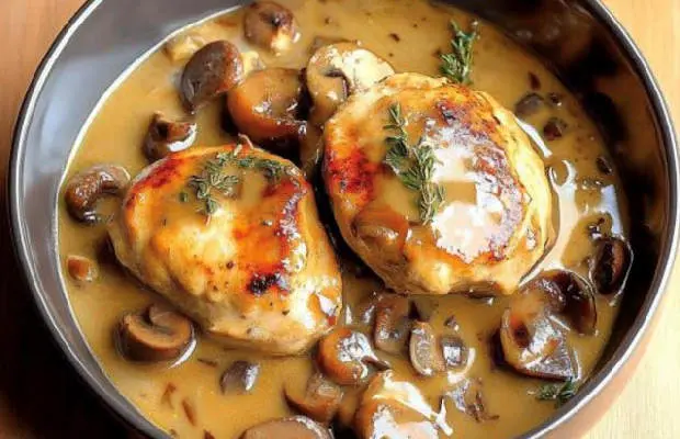 Chicken and Mushrooms with Port Wine Recipe
